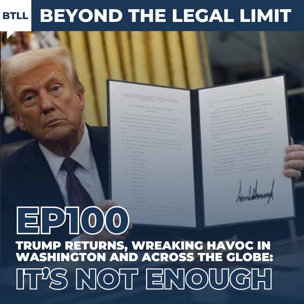 Read more about the article 100. Trump Returns, Wreaking Havoc in Washington and Across the Globe: It’s Not Enough / My Last Few Weeks of Federal Prisons and Federal Courtrooms, and Why Lawyers Should Try to Sound Human